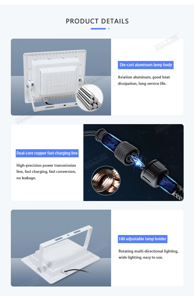 Alltop 150 200 250 300 Watt 400 Watt 24V LED Flood Light 200 Watts 250W 300W 400W 500W LED Solar Flood Light