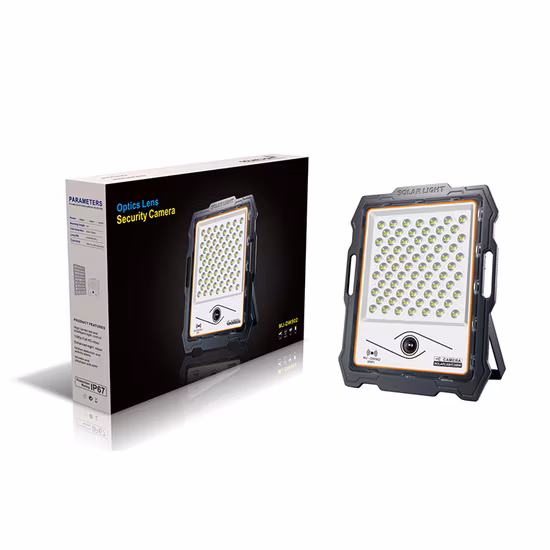 屋外防水充電式 100W 200W 300W ソーラー LED セキュリティフラッドライト カメラ付き